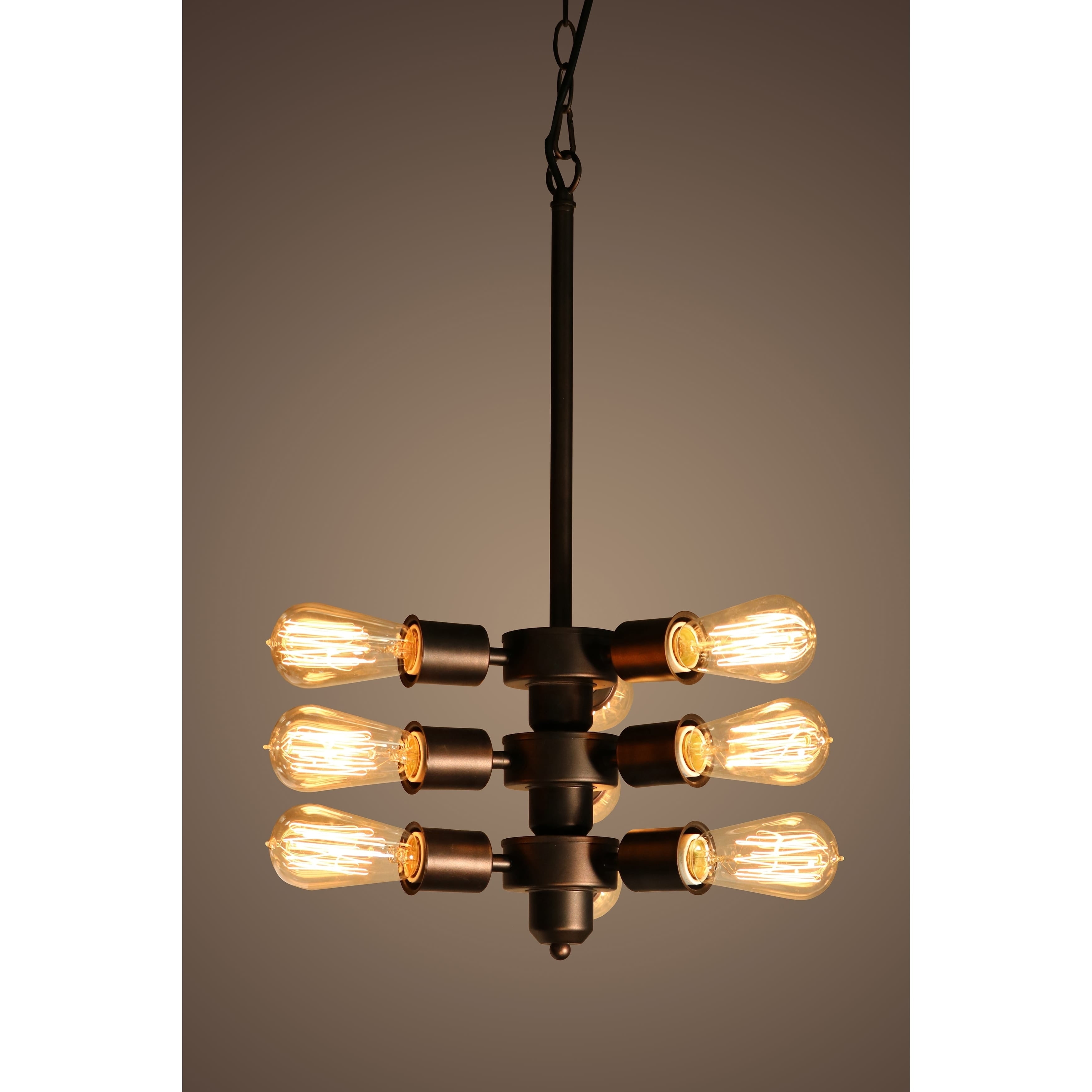 Warehouse of Tiffany Mariam 9-Light Adjustable Bulb Socket Edison Chandelier