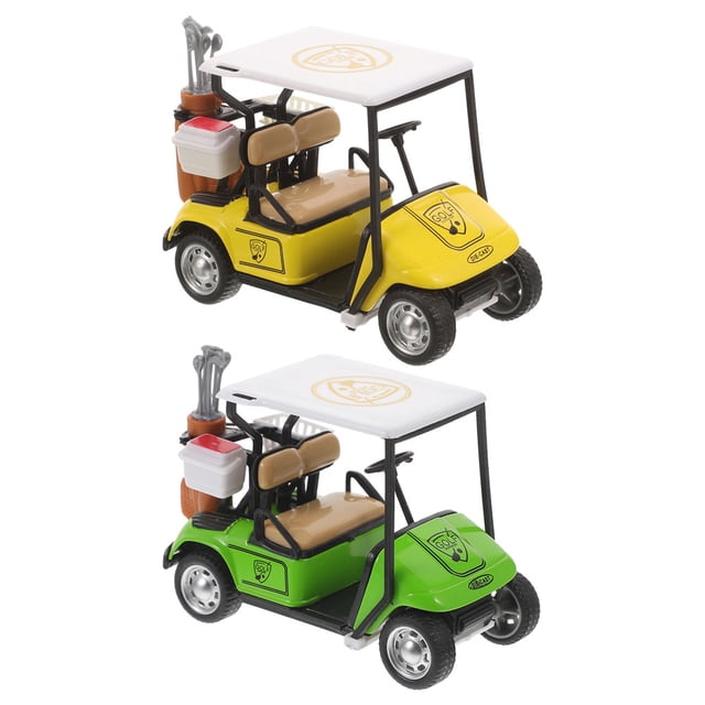 Miangastore 2 Pcs Modèle Réaliste de Voiturette de Golf Statue de Golf Décor Décoration de Voiturette de Golf Décor en Forme de Voiturette de Golf Sculpture de Voiturette de Golf Ornement de Voiturette de Golf Décoration de Voiturette de Golf