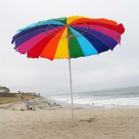 Beach Umbrellas Rainbow Beach Umbrella With Carry Bag Sand Anchor Auger