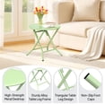 thumbnail image 3 of Ktaxon 18in Outdoor Metal Folding Side Table, Round End Table, Small Coffee Side Table for Porch Yard, Balcony, Garden, Green, 3 of 8