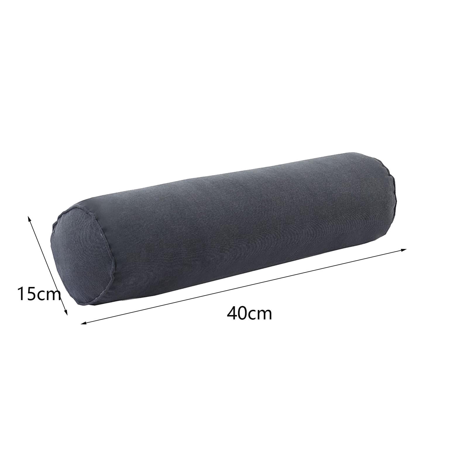 EHJRE Cervical Neck Roll Pillow Made of Hollow Cotton, Comfortable, Soft, Neck Pillow, Round Neck Roll Pillow for Abdomen, Ankles, Spine, Car, Knees Blackish green
