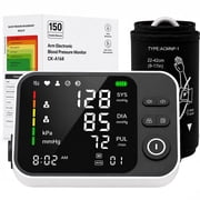 Moonsun Automatic Upper Arm Blood Pressure Monitor,Voice Broadcast with Quick Mute, Large Cuff 8.7”-16.6”, 2-User Memory, for Home Use