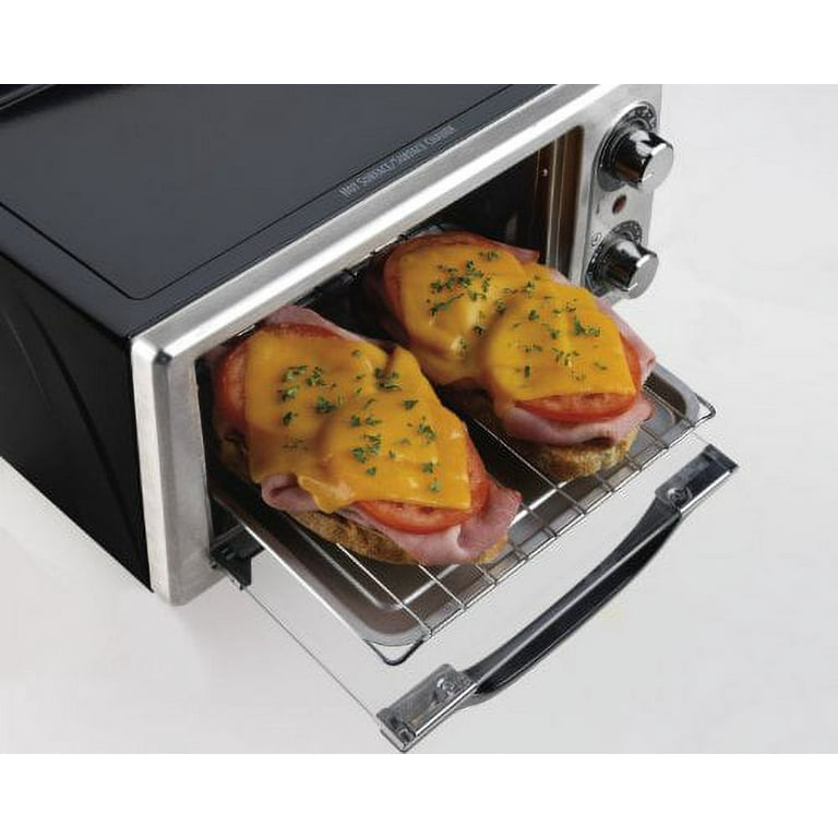 Hamilton Beach - 4-Slice Toaster Oven - Stainless Steel