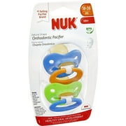 NUK Natural Shape Orthodontic Pacifiers, Latex, 18-36 Months Assorted Colors Color May Vary 2 ea (Pack of 3)