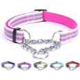 thumbnail image 1 of Reflective Martingale Dog Collars, Adjustable Soft Neoprene Padded Breathable Nylon Pet Collar for Puppy, Medium and Large Dogs,Rose Red,L, 1 of 5