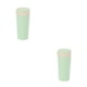 thumbnail image 1 of Yuarrent Botella deportiva de fibra de trigo con tapa, buen sellado, vaso de té de la leche para coche, vasos para viajes al aire libre, Verde 2Conjunto, 1 of 6