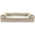 thumbnail image 2 of FurHaven Pet Products Faux Fleece & Chenille Orthopedic Sofa Pet Bed for Dogs & Cats - Cream, Medium, 2 of 12
