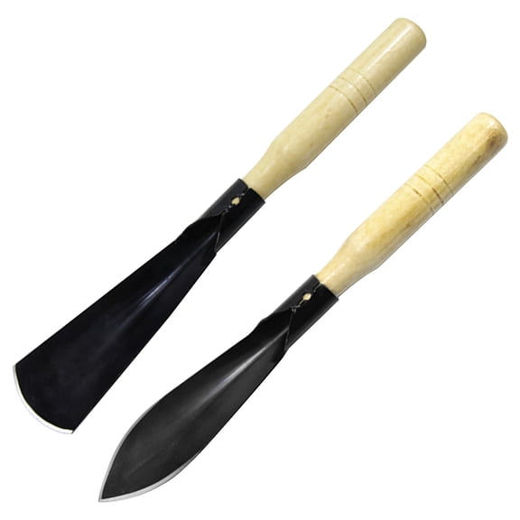 2 Pcs Hand Trowel, Stainless Steel Heavy Duty Garden Tools,Garden Kit with Ergonomic Wooden Handle, Durable Garden Tools for Gardening Weeding Transplanting & Digging, Black
