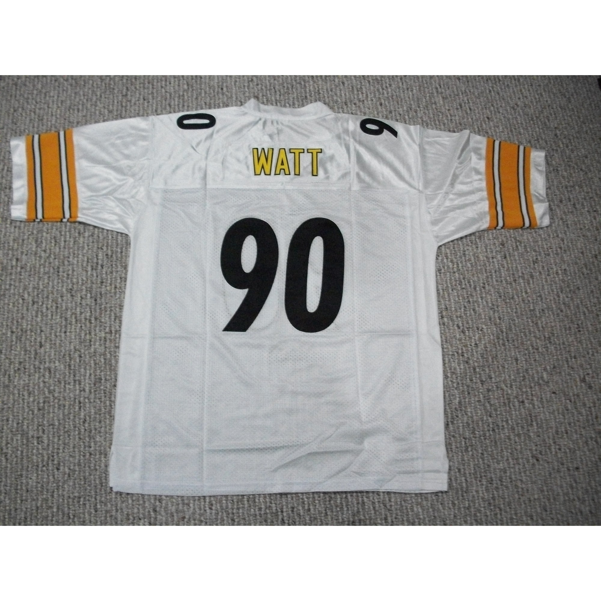 Jerseyrama Unsigned TJ Watt Jersey #90 Pittsburgh Custom Stitched White Football New No Brands/Logos Sizes S-3xl, Women's