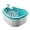 Sky Blue, variant on Linnome Manual Fruit and Vegetable Washing Machine, Hand-Crank Produce Cleaner with 720-Degree Scrubbing Brushes, Portable Salad Spinner and Dehydrator, Double-Layer Drainage Basket for Kitchen Use