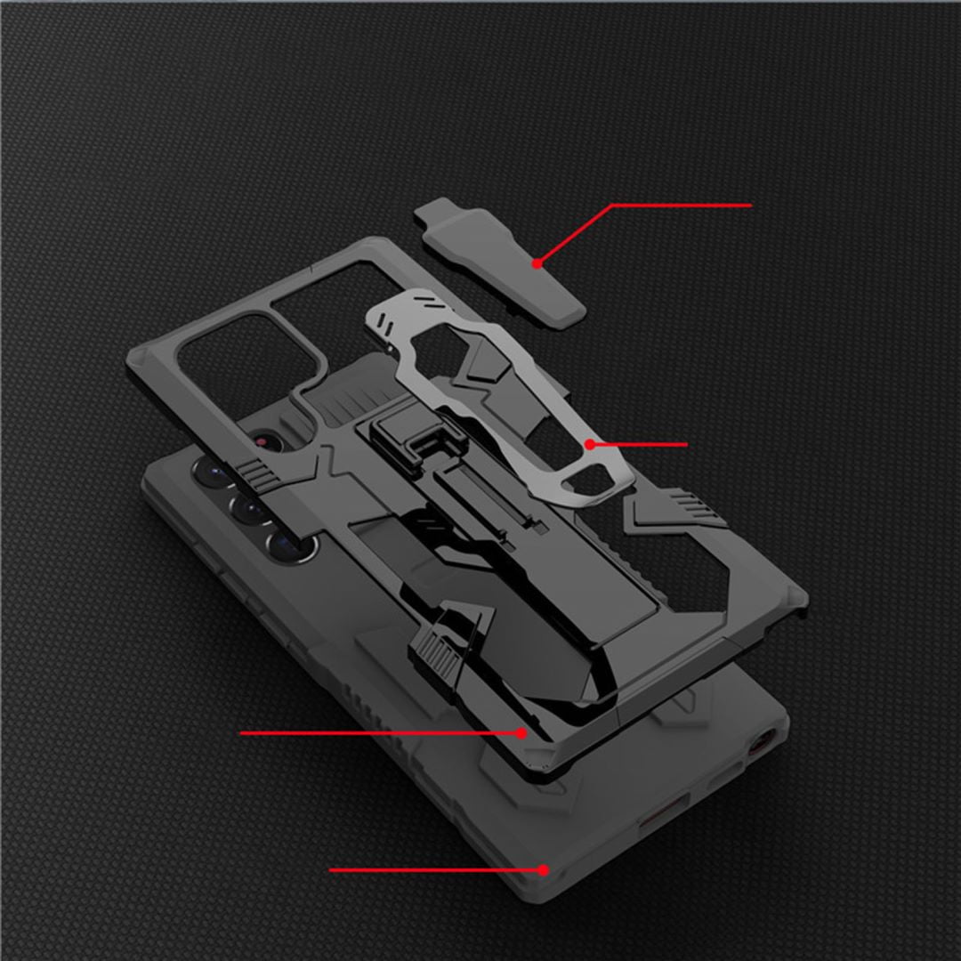 Frusde for Samsung Galaxy S24 Ultra S24 Plus S24 Metal Case with Kickstand  Heavy Duty Shockproof Full Protective Cover