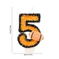 thumbnail image 3 of 1 PC Orange Birthday Number Candle Football Candle with Sequins, Cake Candle Cupcake Decoration Party Decor for Anniversary Celebrations Supplies, Number 5, 3 of 6
