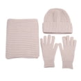 thumbnail image 1 of FYEGRE Winter Scarf Hat And Knitted Neck Warmer Mittens Set For Extreme Cold Weather Khaki One Size, 1 of 6