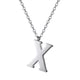 thumbnail image 1 of PROSTEEL Colgante Inicial X Collar de plata con letra del alfabeto, collar de acero inoxidable para mujeres y niñas, regalo de cumpleaños de joyería con encanto de nombre personalizado, 1 of 7