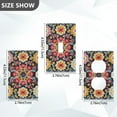thumbnail image 7 of Yayeee Blank Wall Plate Cover 1-Gang 4.5"x2.7" Home Unused Decorative Outlet, Colorful Floral Pattern, 7 of 7