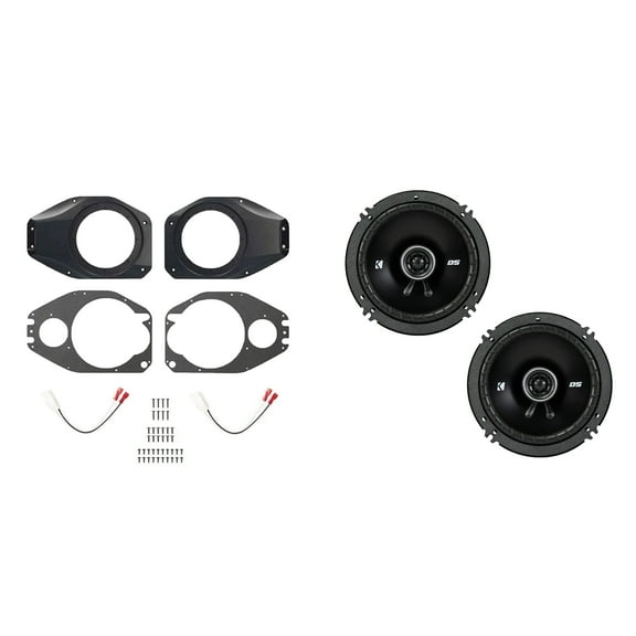 Kicker 6.5" 43DSC6504 Speaker Replacement, Includes JP-1015 Compatible with 2018-UP JL, 2020-UP Gladiator