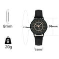 thumbnail image 2 of Women's Digital Quartz Watch Frosted Leather Wristwatch Simple Black Back Glass Large Dial, 2 of 2