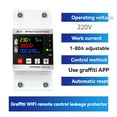 thumbnail image 2 of Tuya WiFi 80A Intelligent Reclosing Protector Current Voltage Monitoring Circuit Breaker Switch Power Meter Protections Values Settable Mobilephone APP Control, 2 of 10