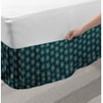 thumbnail image 2 of Victorian Bed Skirt, Vintage Stars and Abstract Geometric Swirls Pattern Timeless Motifs, Elastic Bedskirt Dust Ruffle Wrap Around for Bedding Decor, 4 Sizes, Dark Teal and Pale Green, by Ambesonne, 2 of 2