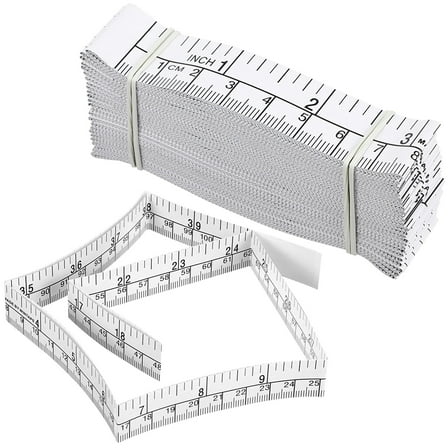 Toyandona 25Pcs Paper Measuring Tape Disposable Accurate Ruler with Clear Markings for Medical and Craft Use