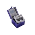 thumbnail image 2 of 4" Long Travel Jewelry Case, Square Shaped, Azure Blue, 2 of 2