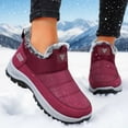thumbnail image 2 of Gyexs Snow Boots for Men Size 10, Winter Shoes for Men, Fold Over, Zip, Hiking, Aluminum Toe, Women's Fashion, Red, Size 6, 2 of 8