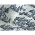 thumbnail image 3 of Ambesonne Winter Quilted Coverlet 3 Pcs, Pine Trees Snowy Forest Art, King Size, Sea Blue Off White, 3 of 4