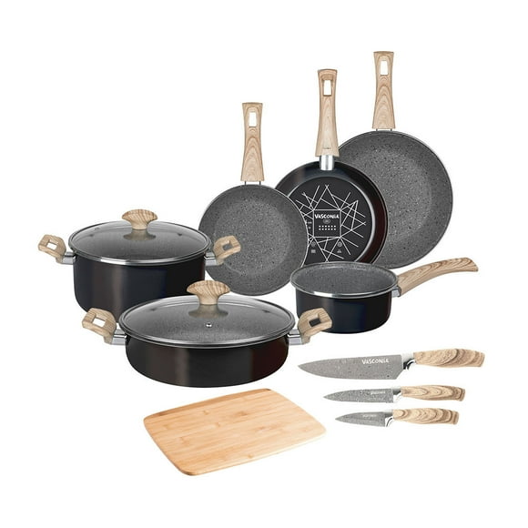 Batería Vasconia Prime 12 Pizas Gris Metálico