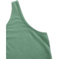 thumbnail image 4 of Women's One Shoulder Sleeveless Ribbed Knit Crop Top, 4 of 5