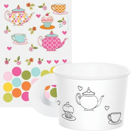 Access Tea Time, Treat Cups w/ Activity Stickers, 6 Ct