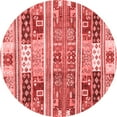 thumbnail image 1 of Ahgly Company Indoor Round Abstract Red Modern Area Rugs, 6' Round, 1 of 4