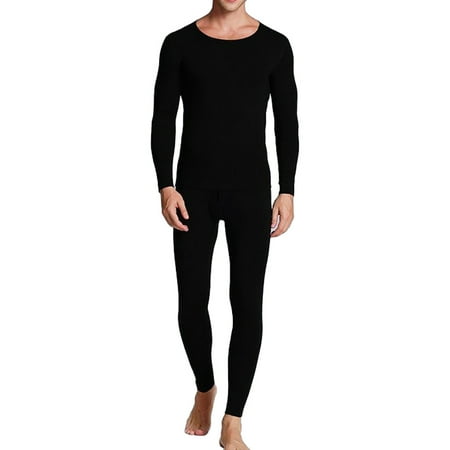 

Thermal Underwear for Men Ultra Soft Long Johns Fleece Lined Warm Base Layer Top and Bottom Set for Cold Weather
