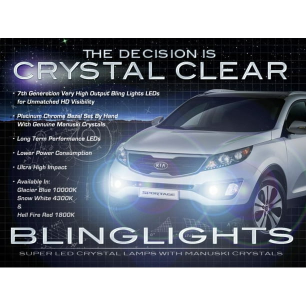 2011-2106 Kia Sportage LED Fog Lamps Driving Lights Kit - Walmart.com