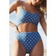 thumbnail image 2 of Traje de baño de una pieza Monokini de corte alto con cordones en la parte delantera y cuello redondo para mujer OAVQHLG3B Store lin121212, 2 of 4