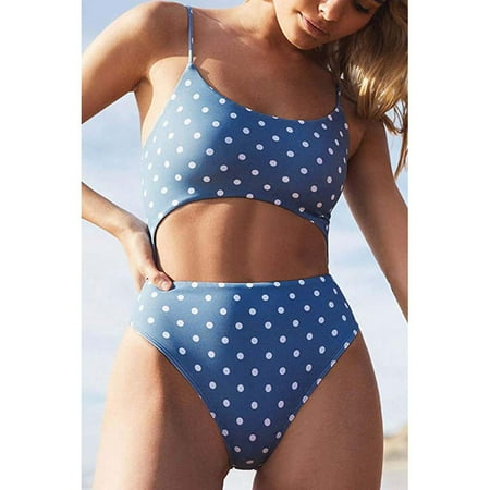 Seasonal Savings  Women s Monokini Swimsuit  Lace Up Back  High Cut  Cut Out Front  Elegant Design  Beachwear  Fashionable  Quick Dry  Women s Swimwear  Bikini Set  Swim Suit | Blue S  Sopatenor