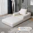 thumbnail image 4 of Single sofa chair that converts to a single sofa bed for living room, guest room, playroom, white, 4 of 11