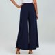thumbnail image 5 of Pantalones de Cintura Alta con Elástico para Mujer, Estilo Informal, Holgados, de Pierna y Bolsillos. Azul M, 5 of 7