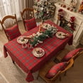 thumbnail image 2 of Christmas Checkered Tartan Rectangle Tablecloth - Red Buffalo Plaid Xmas Table Cloths, Stain Resistant Washable Table Cover for Dining/Parties/Holiday Decor, 60 x 102 Inch, 2 of 6