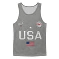thumbnail image 5 of Dwelliawo Men's 250 Years Patriotic Tank Tops American Flag Usa 250th Anniversary Pullover Graphic Sleeveless Tank Top Loose Fit Relaxed Fit Muscle Shirts Gray M, 5 of 5