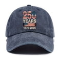 thumbnail image 6 of USA 250th Anniversary Baseball Cap, Patriotic Embroidered and Printed American Flag Dad Hat, Adjustable 4th of July Hat for Men and Women, Freedom Celebration Cap Navy, 6 of 6