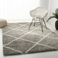thumbnail image 3 of SAFAVIEH Hudson Amias Geometric Shag Area Rug, Grey/Ivory, 2'3" x 3'9", 3 of 11