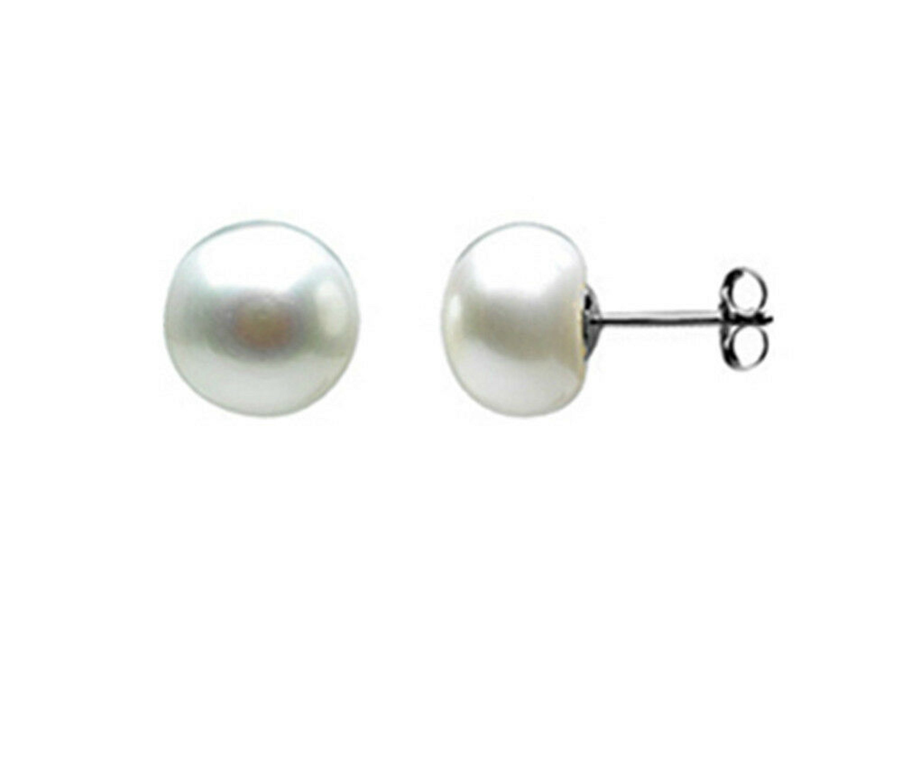 10mm Freshwater Pearl Stud Earrings in Sterling Silver