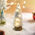 thumbnail image 3 of Djunllk Mini Christmas Tree with Lights Aesthetic Cedar White Small Christmas Tree LED Illuminated Tabletop Artificial Xmas Tree Gift Holiday Party Decoration for Home Office, 11.8in/30cm, 3 of 4