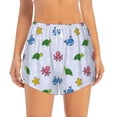thumbnail image 4 of Lsque Sea Turtle Whale Printed Women's Running Shorts with Liner Pockets,Elastic Quick Dry Workout Athletic Gym Yoga Shorts,Womens High Waist Shorts-XX-Large, 4 of 9