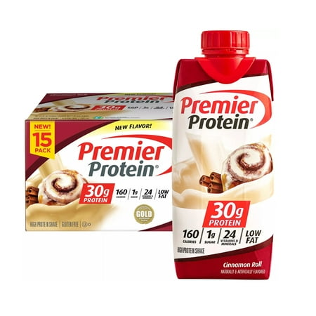 Premier Protein 30g High Protein Shake, Cinnamon Roll (11 fl. oz., 15 pk.)