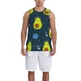 thumbnail image 6 of Rocae Avocado in Space for Men's Basketball Jersey Lightweight and Breathable Athletic Tank Top,Quick-Drying Sports Jersey Small, 6 of 9