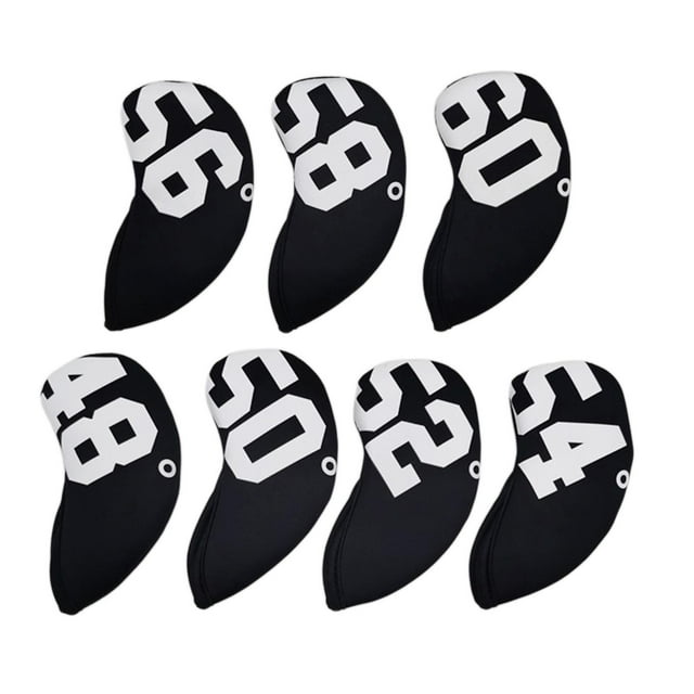 7Pcs Golf Club Headcover Iron Wedges Protection Guard Universal