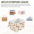 thumbnail image 7 of Large Fliplid Foldable Storage Bin Boxes Cubes Baskets with 2 Handles for Clothes Books 16.5x12.6x11.8 Inch Cute Mushroom Pattern with Daisies, 7 of 7