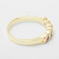 thumbnail image 5 of LBG British Made 10k Yellow Gold Natural Pink Tourmaline Womens Eternity Ring - 33 size options - Sizes 4 to 12 Available, 5 of 6