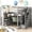 Gray, variant on Full Size Loft Bed With Desk, Shelves & Drawers - Gray Heavy-duty Build Advanced And Storage Design